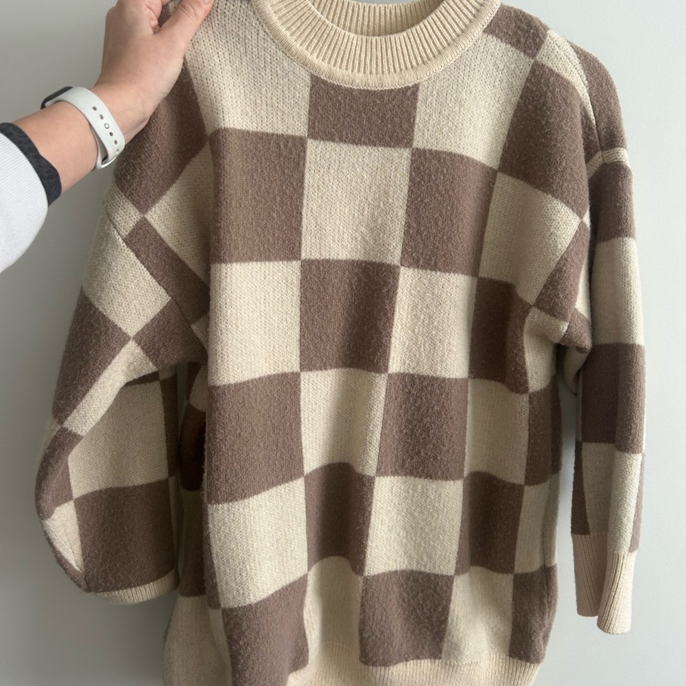 Check Sweater Womens